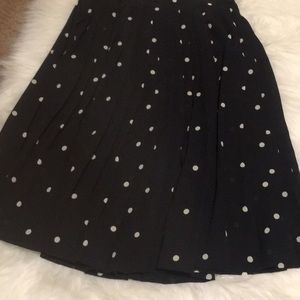 Chai’s pleated polka dot skirt